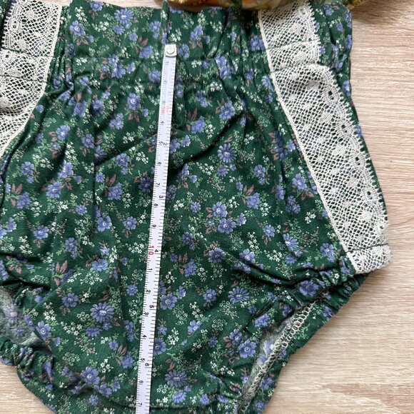 Handmade Baby Diaper Covers Set (3) Floral & Teal Crochet 0-6 Months Photo Prop - Picture 5 of 9